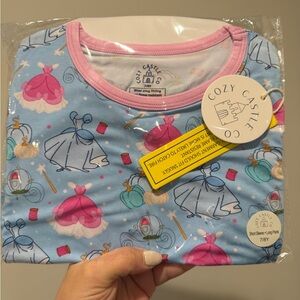 Cozy Castle Blue Princess Bamboo Pajama Set size 7/8 NWT